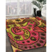 Machine Washable Transitional Saffron Red Rug in a Family Room, wshpat3034org