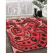 Machine Washable Transitional Red Rug in a Family Room, wshpat3034rd