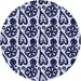 Square Patterned Blue Rug, pat3035blu