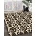 Patterned Midnight Gray Rug in Family Room, pat3035brn