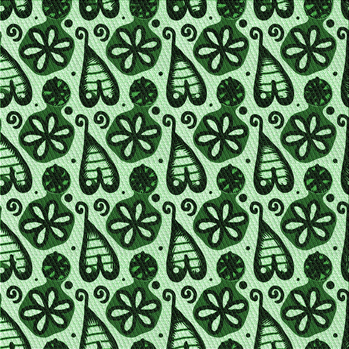 Round Machine Washable Transitional Deep Emerald Green Rug, wshpat3035grn