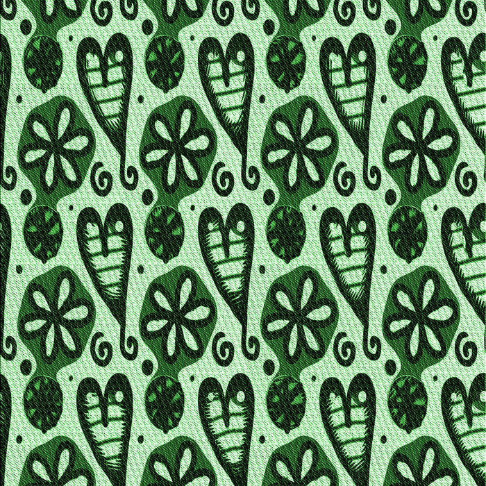 Patterned Deep Emerald Green Rug, pat3035grn