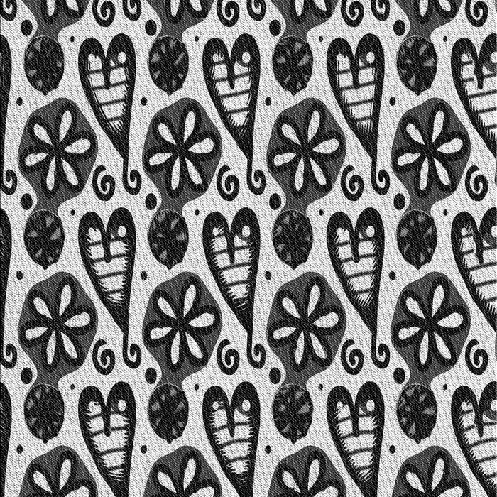 Patterned Charcoal Black Rug, pat3035gry