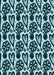 Patterned Deep Teal Green Rug, pat3035lblu