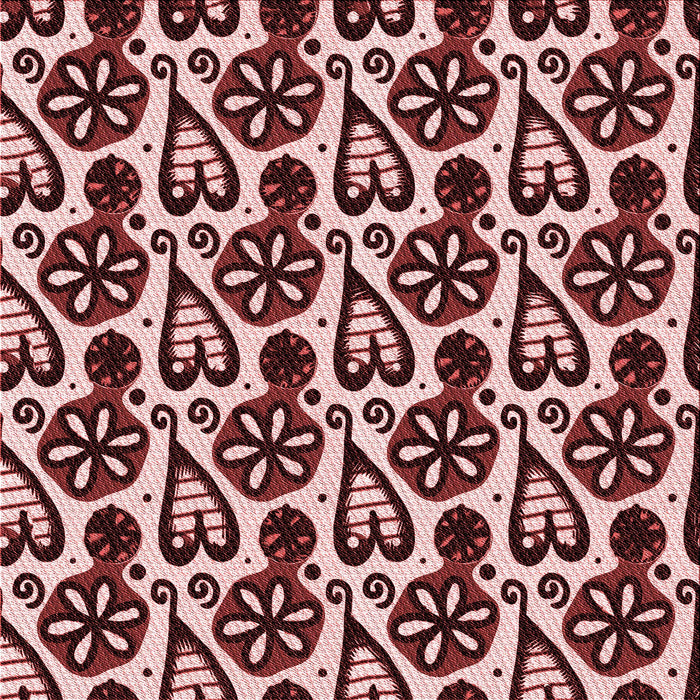 Round Patterned Pastel Pink Rug, pat3035rd