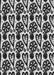 Patterned Charcoal Black Novelty Rug, pat3035