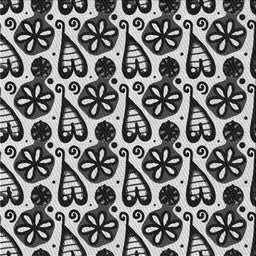 Square Patterned Charcoal Black Novelty Rug, pat3035
