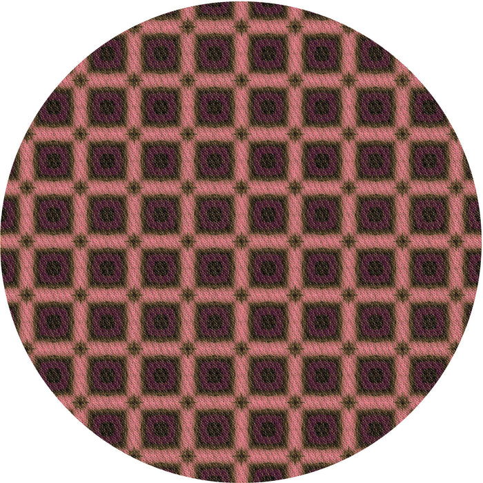 Square Patterned Rust Pink Rug, pat3036brn