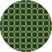 Square Patterned Dark Lime Green Rug, pat3036grn