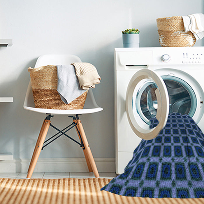 Machine Washable Transitional Blue Rug in a Washing Machine, wshpat3036lblu