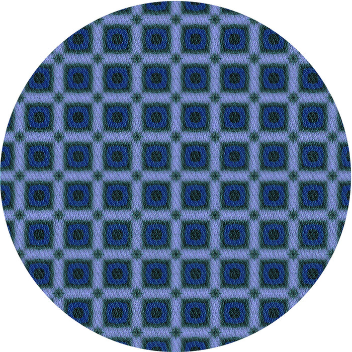 Square Patterned Blue Rug, pat3036lblu