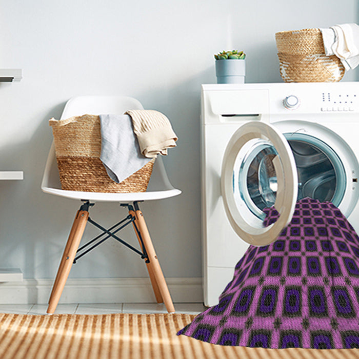 Machine Washable Transitional Purple Rug in a Washing Machine, wshpat3036