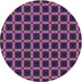 Square Machine Washable Transitional Purple Rug, wshpat3036