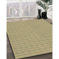 Patterned Metallic Gold Rug, pat3037brn