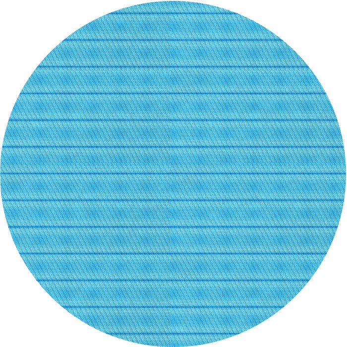 Square Machine Washable Transitional Bright Cyan Blue Rug in a Living Room, wshpat3037lblu