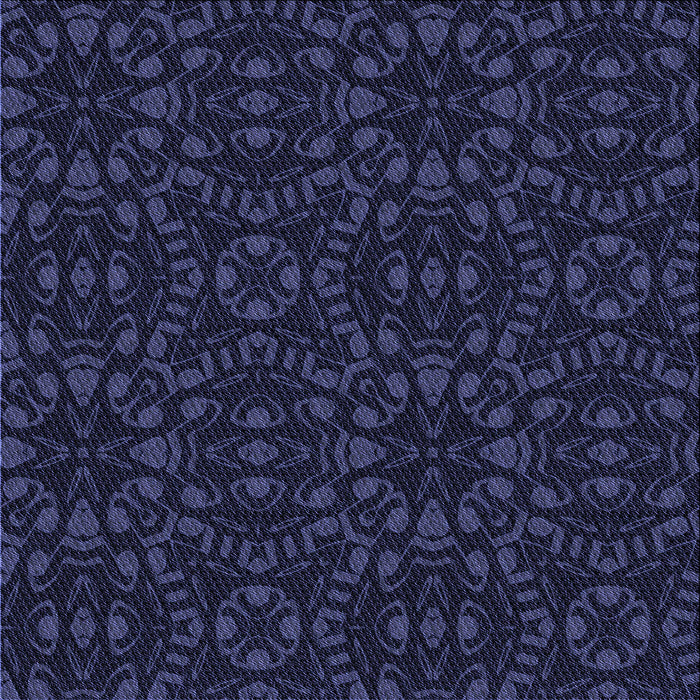 Round Patterned Deep Periwinkle Purple Rug, pat3038blu