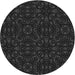 Square Patterned Midnight Gray Rug, pat3038gry