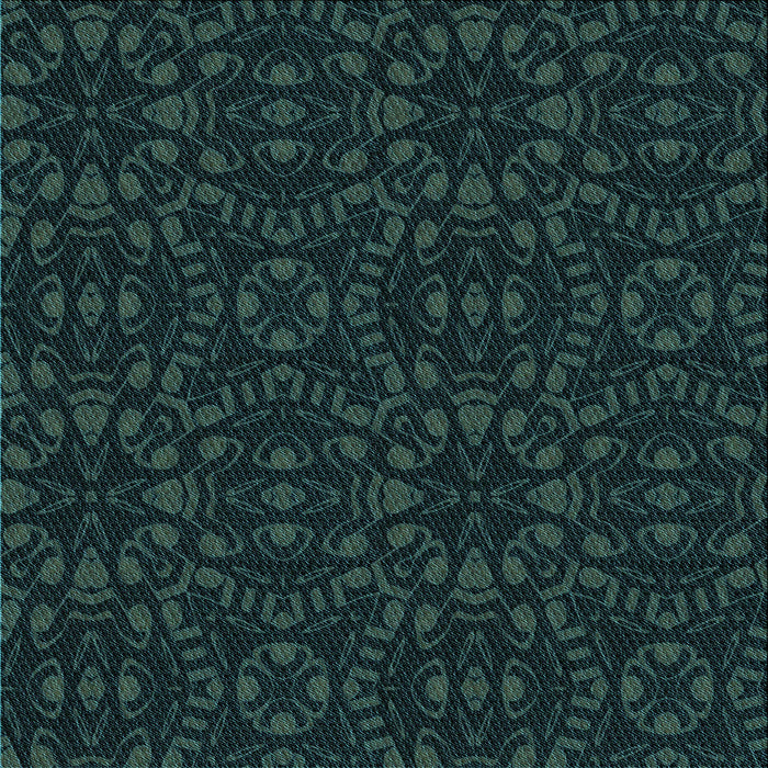 Round Patterned Black Rug, pat3038lblu