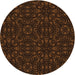 Square Machine Washable Transitional Saddle Brown Rug in a Living Room, wshpat3038org