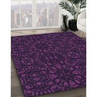 Patterned Deep Purple Rug, pat3038pur