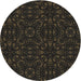 Sideview of Patterned Black Novelty Rug, pat3038