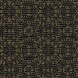 Square Patterned Black Novelty Rug, pat3038