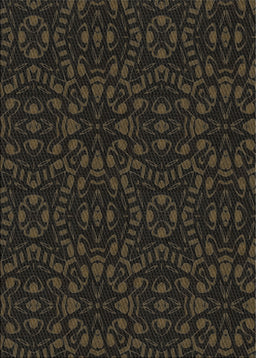 Patterned Black Novelty Rug, pat3038