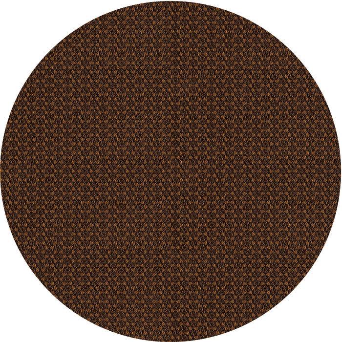 Square Patterned Saddle Brown Rug, pat3039org
