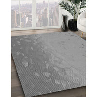 Patterned Dark Gray Rug, pat304gry