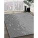 Machine Washable Transitional Dark Gray Rug in a Family Room, wshpat304gry