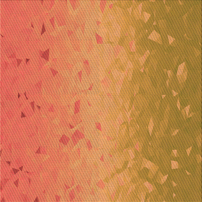 Round Patterned Orange Red Orange Rug, pat304org