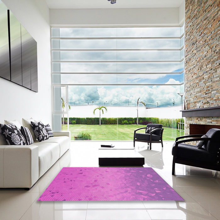 Machine Washable Transitional Purple Rug in a Kitchen, wshpat304pur