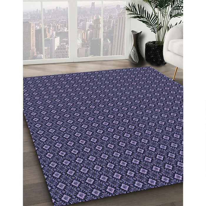 Patterned Periwinkle Purple Rug in Family Room, pat3040blu
