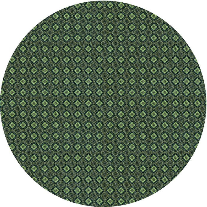 Square Patterned Green Rug, pat3040lblu