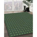 Patterned Green Rug in Family Room, pat3040lblu