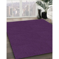 Patterned Dark Orchid Purple Rug, pat3041pur