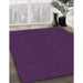 Patterned Dark Orchid Purple Rug in Family Room, pat3041pur
