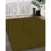 Patterned Dark Bronze Brown Rug in Family Room, pat3041yw