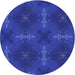 Square Patterned Cobalt Blue Rug, pat3045blu