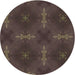 Square Machine Washable Transitional Burgundy Brown Rug in a Living Room, wshpat3045brn