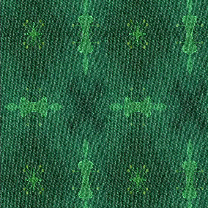 Patterned Deep Teal Green Rug, pat3045grn