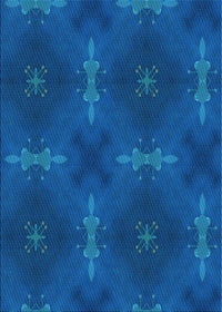 Machine Washable Transitional Blueberry Blue Rug, wshpat3045lblu