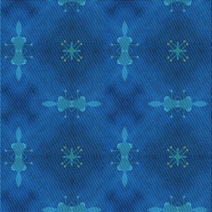 Round Patterned Blueberry Blue Rug, pat3045lblu