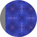 Square Patterned Blue Orchid Blue Rug, pat3045pur