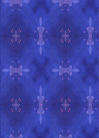 Machine Washable Transitional Blue Orchid Blue Rug, wshpat3045pur