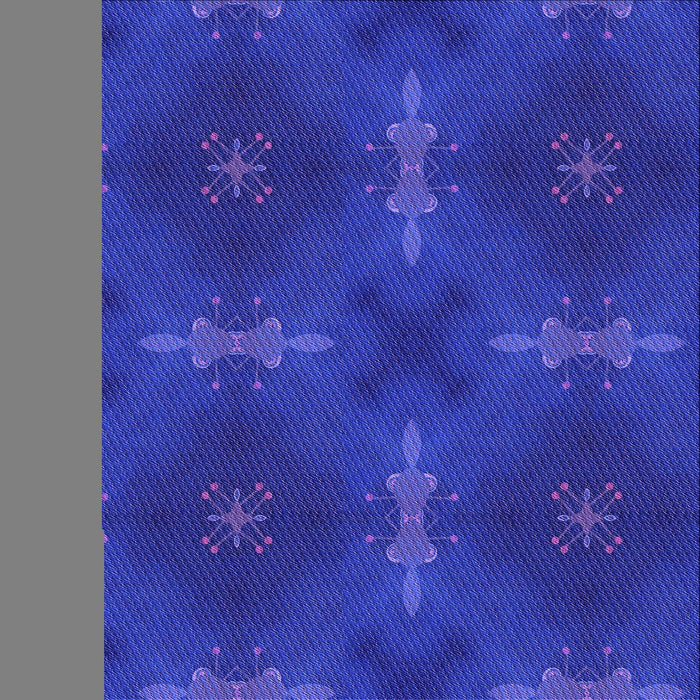Round Patterned Blue Orchid Blue Rug, pat3045pur