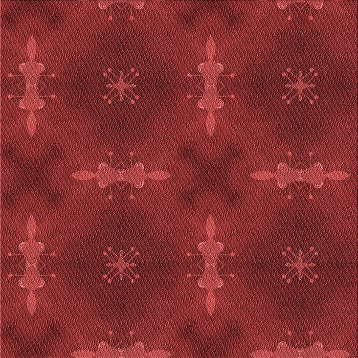 Round Patterned Red Rug, pat3045rd