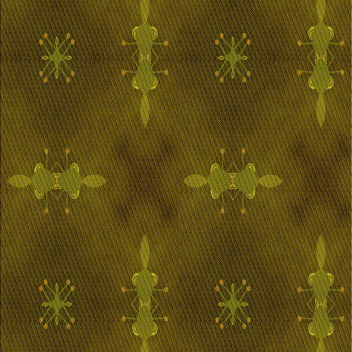 Machine Washable Transitional Dark Yellow Green Rug, wshpat3045yw