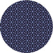 Square Patterned Night Blue Rug, pat3046blu