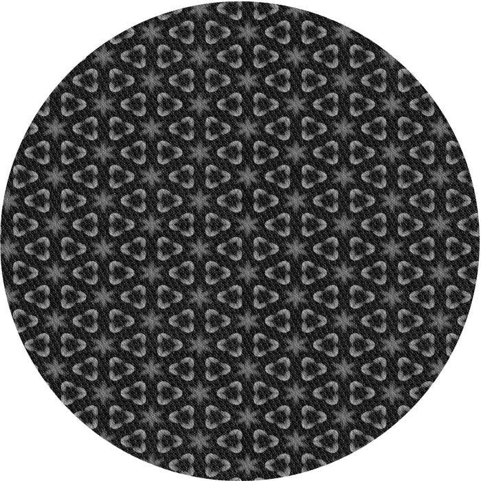 Square Patterned Black Rug, pat3046gry
